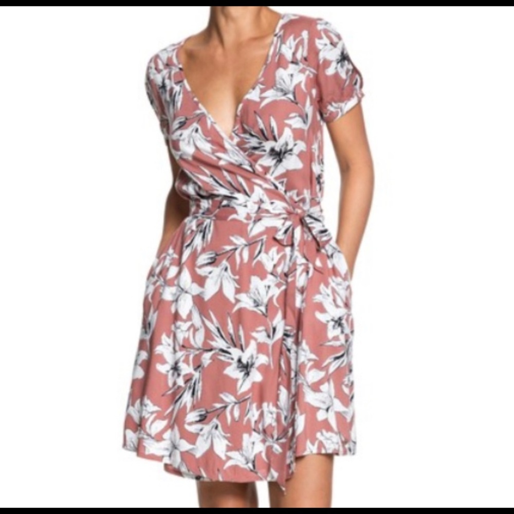 Roxy Monument Pink Wrap Dress